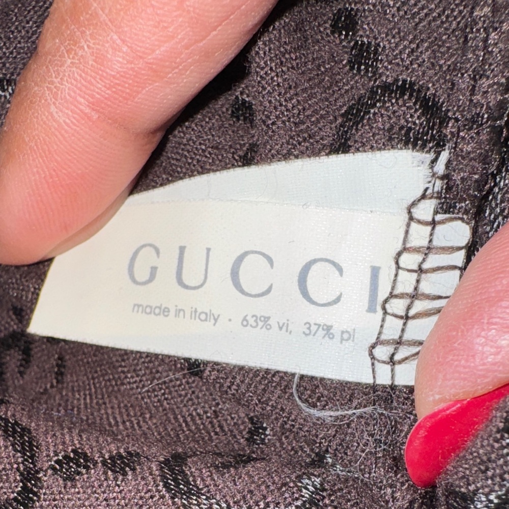 Gucci Brown Monogram Tote w/vintage dust bag,Shopping Bag and Ribbons - Picture 12 of 16